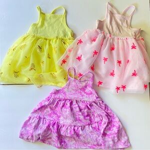 NEW Lot of 3 Cat & Jack 18m Girl Summer Dresses